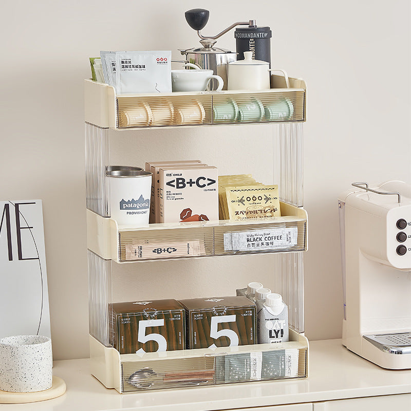 Desktop coffee storage rack