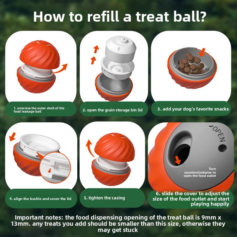 Electric Pet Food Dispensing Ball Interactive Dog Toy