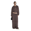 Women's Hooded Zipper Coat and Pants Suit