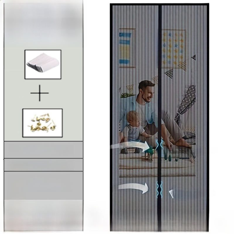 Magnetic Anti Mosquito Door Curtain with No Drill Installation