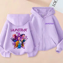 Kids KPop Demon Hunters Fleece Zipper Hoodie