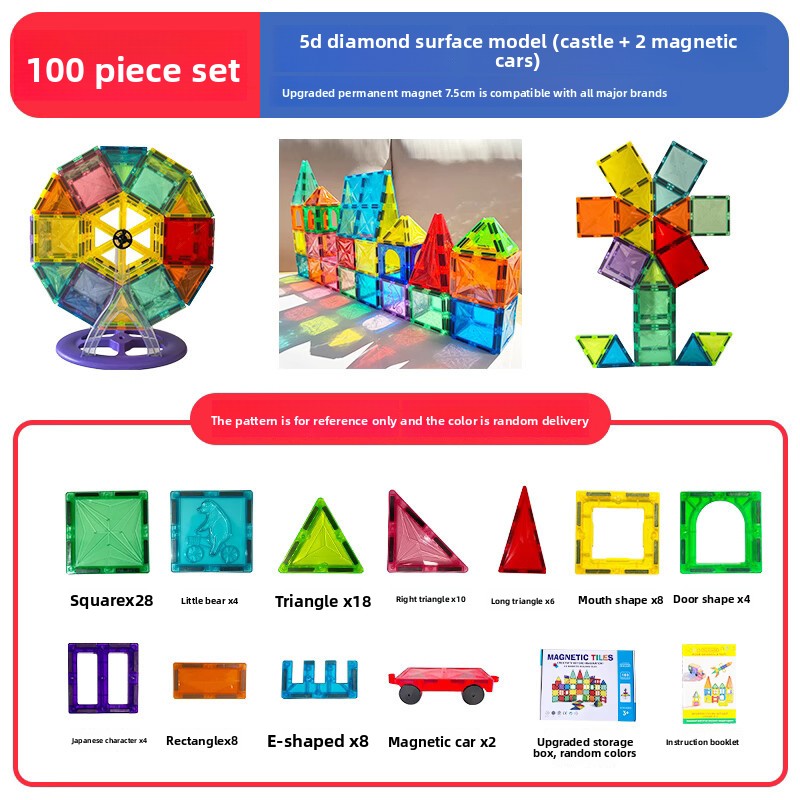 Large Color Window Magnetic Building Blocks Educational Toys