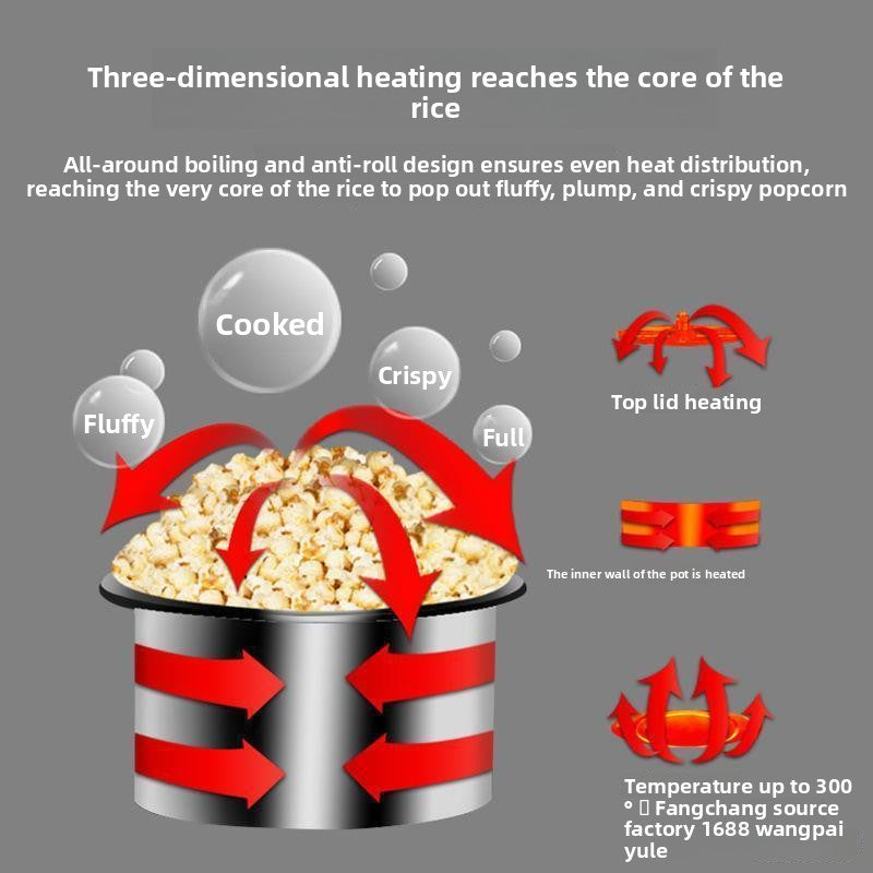 Hand-Cranked Mini Popcorn Machine