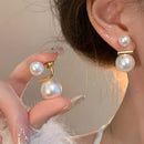 S925 Silver Pearl Earrings Elegant Light Luxury Fashion Jewelry