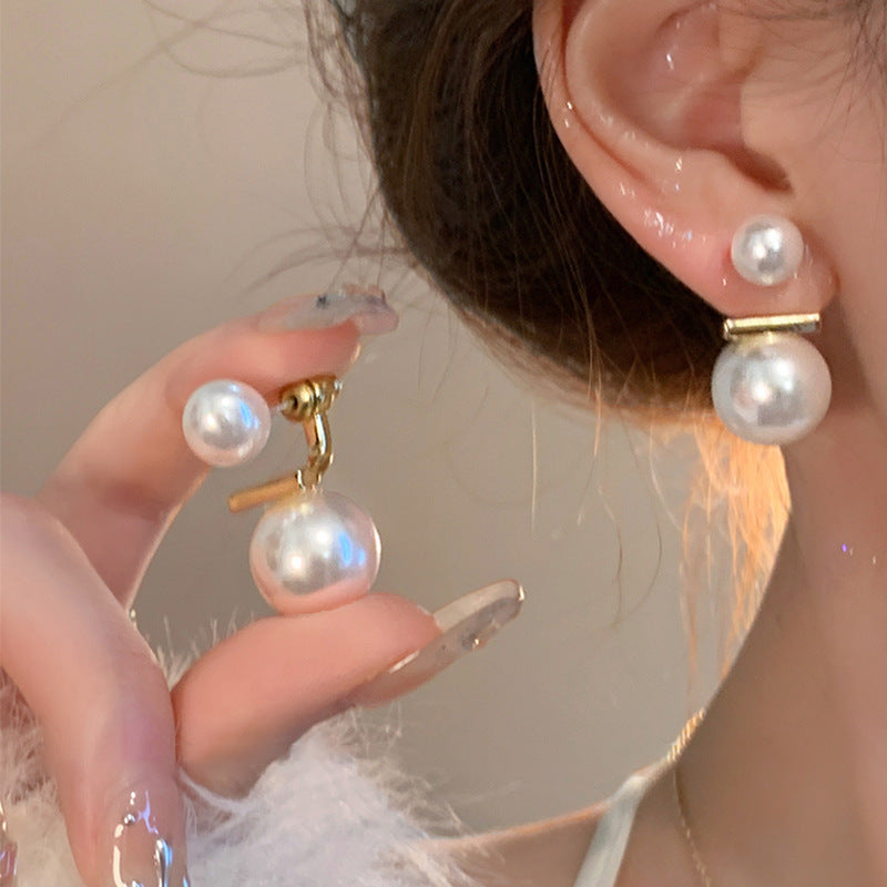 S925 Silver Pearl Earrings Elegant Light Luxury Fashion Jewelry