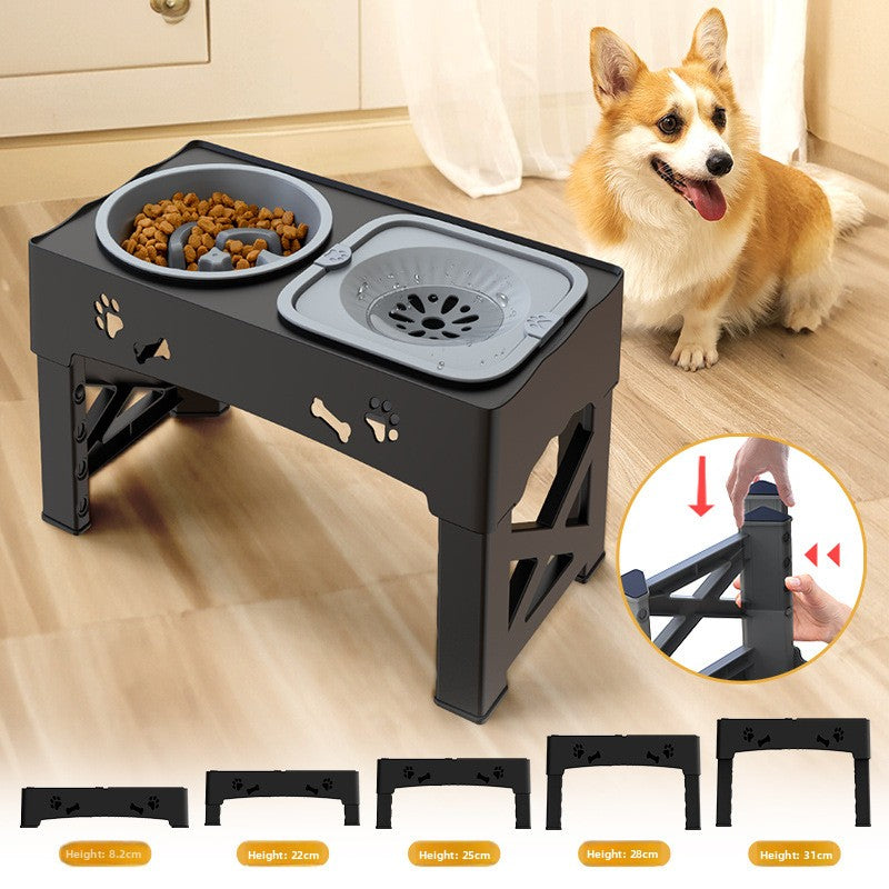 Adjustable Stainless Steel Pet Dog Bowl