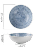 Creative Annual Ring Line Ceramic Dinner Plate Set