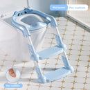 Foldable stepped auxiliary stool toilet