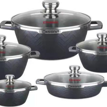 Die-cast pot, aluminum pot, non-stick pot and soup pot set