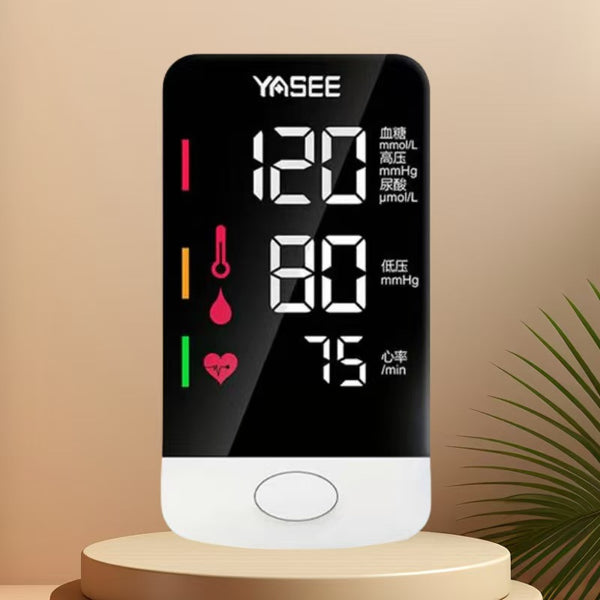 Blood pressure and blood glucose integrated machine, heart rate sphygmomanometer, four-in-one detector, test paper, blood glucose meter, uric acid multi-parameter meter