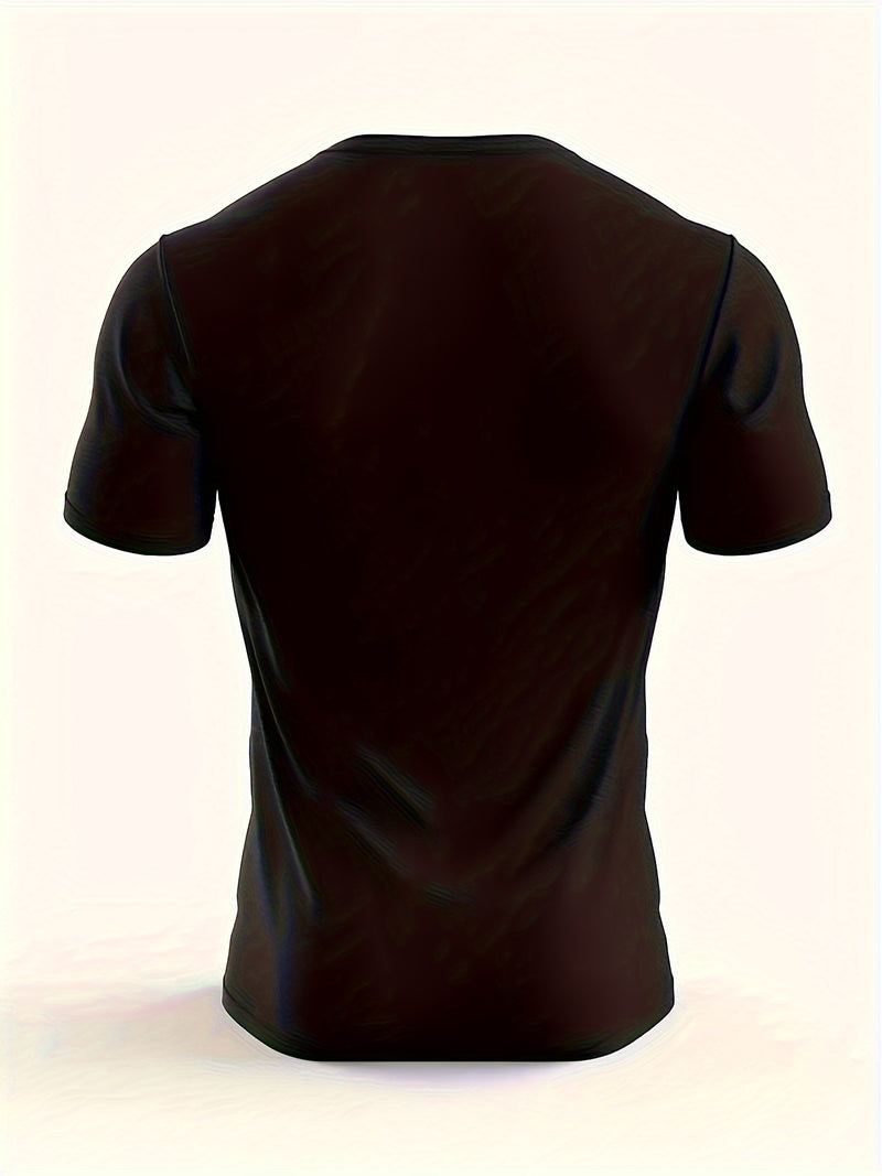 Plus Size Men's Halloween T-shirt, Short Sleeved T-shirt With Ghost And I Found This Humerus Pattern On Top