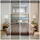 12 Piece Comforter Set With Cotton Bed Sheets Blue Brown Full