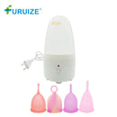 Special disinfection device for menstrual cups