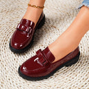 Round Toe Tassel Mid-Heel Loafers