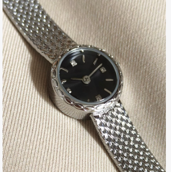 Simple Retro Copper Mesh Small Gold Watch Women's Internet Celebrity Explosive Exquisite Casual Light Luxury All-match Elegant