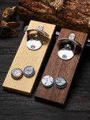 Wooden Magnetic Wall Mounted Bottle Opener