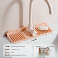 Upgraded Button Silicone Faucet Drain Mat Kitchen Sink Storage Mat Lavatory Mat