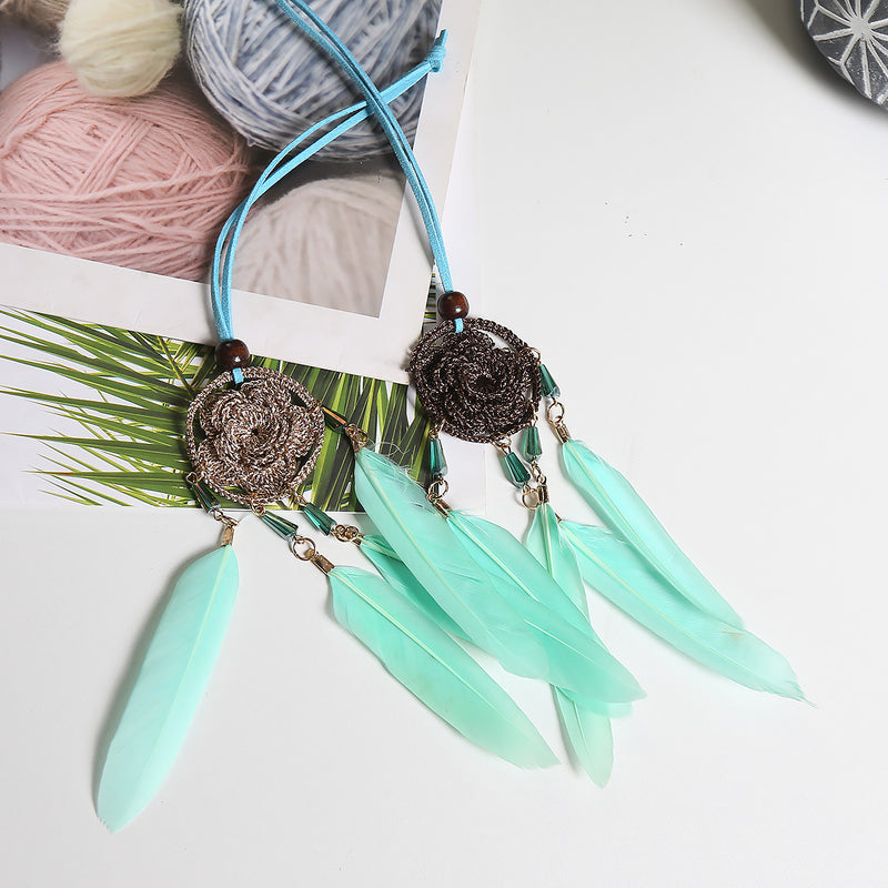 Car Pendant Feather Car Hanging Dream Catcher Car Interior Accessories Strap Car Accessories