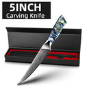 Damascus Steel Kitchen Knife Set with Abalone Shell Handle