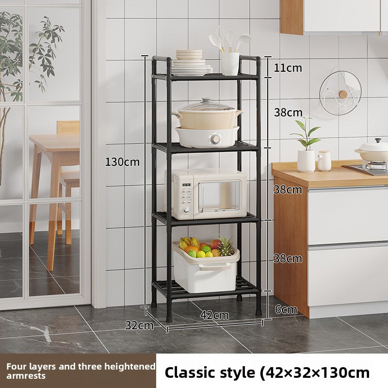 Multi-level kitchen storage rack