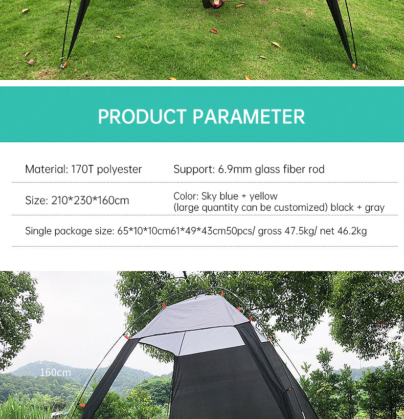 Pop Up Beach Tent Sun Shade Shelter Anti-UV Shelter Fully Automatic Folding Camping Tent - TrendTrove