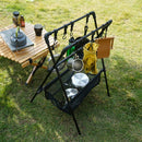 Outdoor camping folding shelf camping car drying rack drying net drying rack storage rack - TrendTrove
