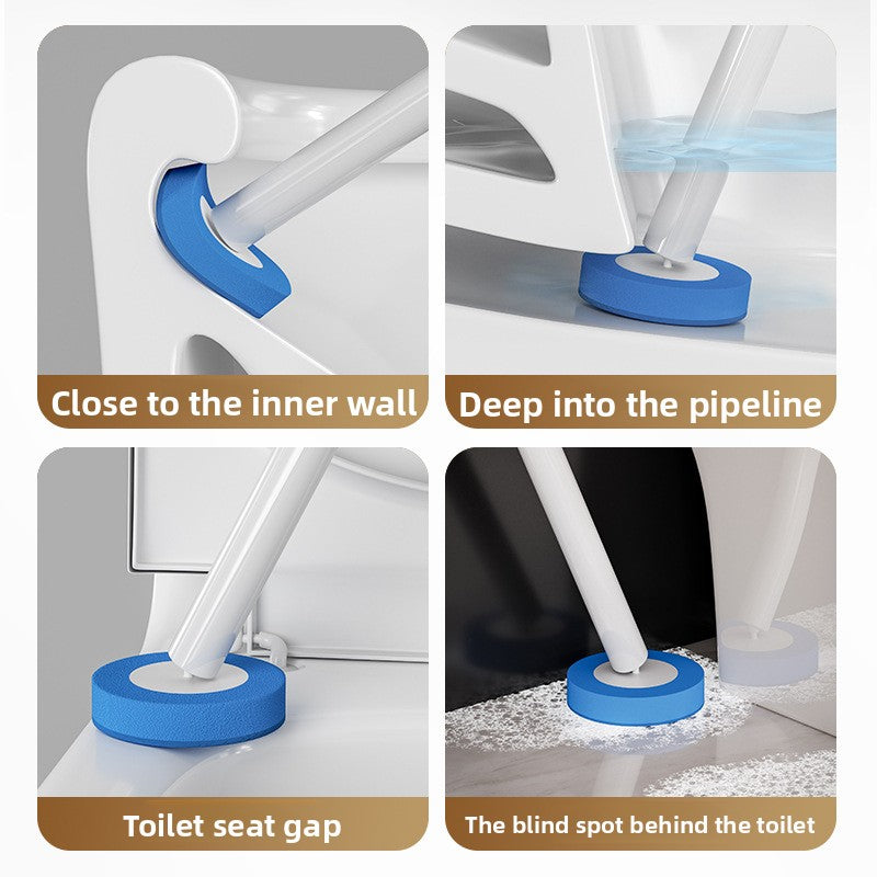 Disposable Wall-mounted Toilet Brush with Replaceable Heads