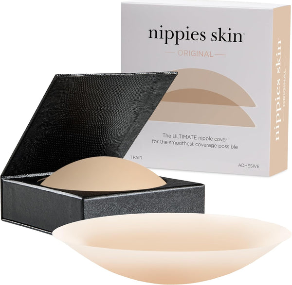 Nipple Cover - Sticky Adhesive Silicone Nipple Pasties - Reusable Pasty Nipple Covers for Women with Travel Box