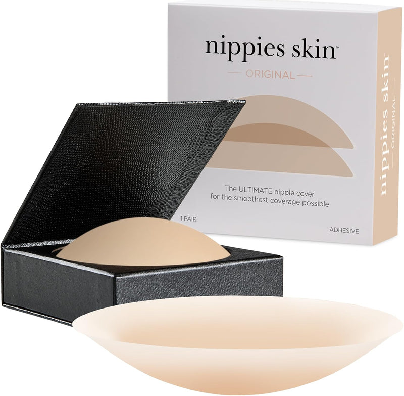 Nipple Cover - Sticky Adhesive Silicone Nipple Pasties - Reusable Pasty Nipple Covers for Women with Travel Box
