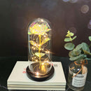 Gold Foil Rose Glass Lampshade Decorative Light for Gifts