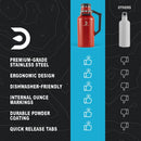 DrinkTanks Craft Growler, Passivated Stainless Steel Growlers for Beer, Leakproof and Vacuum Insulated Beverage Tumbler, Easy-to-Use Soda, Wine, or Coffee Tumbler with Handle, Crimson, 64 Oz