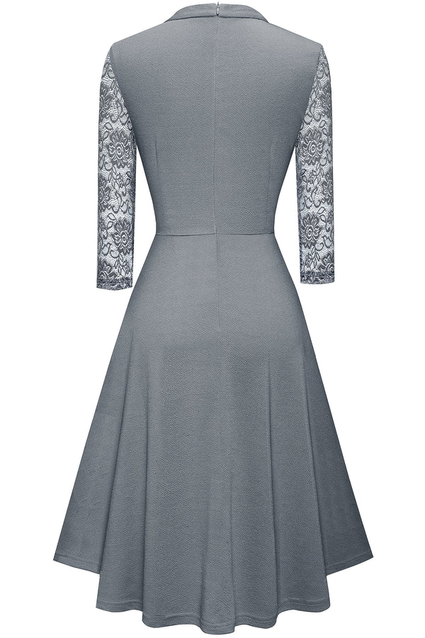Stand up collar dress, Amazon's best-selling OL commuting big swing A-line skirt