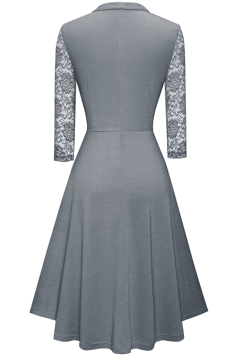Stand up collar dress, Amazon's best-selling OL commuting big swing A-line skirt