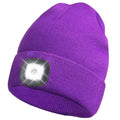 Outdoor sports LED button electronic light knitted hat