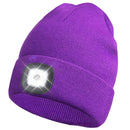 Outdoor sports LED button electronic light knitted hat