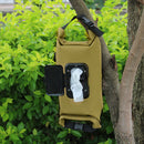 Outdoor camping wet tissue paper box camouflage waterproof canvas tissue bag square hand-held tissue storage bag - TrendTrove