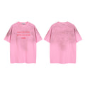 Distressed Washed Gradient Print Cotton T-shirt