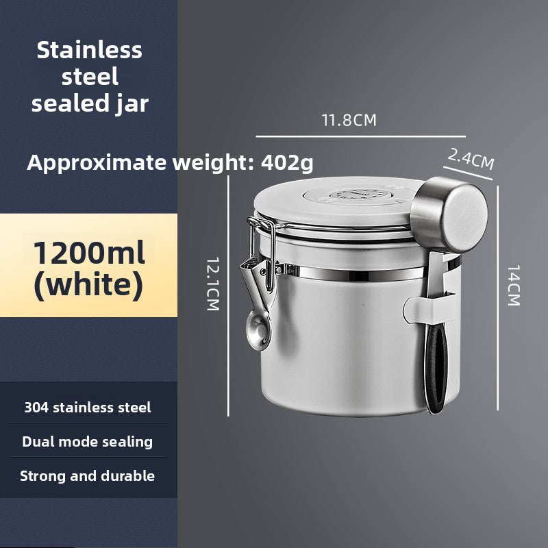 Coffee Bean Stainless Steel Sealed Container