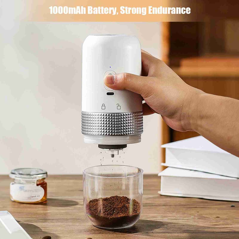 Coffee Grinder Adjustable Grinding Auto Stop USB Rechargeable Electric Coffee Bean Grinder For Household