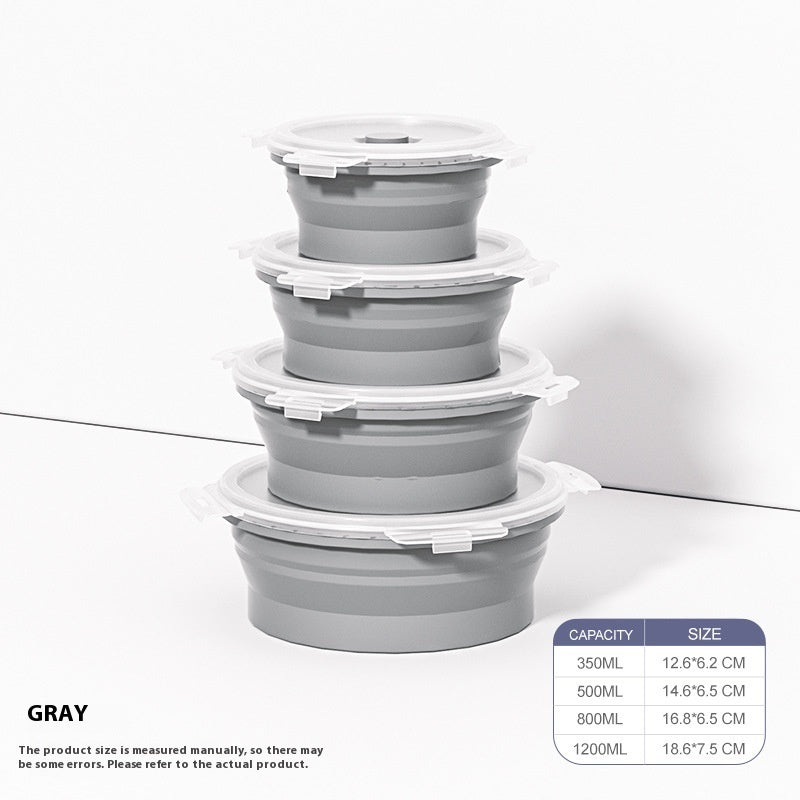 Travel Outdoor Silicone Folding Lunch Box