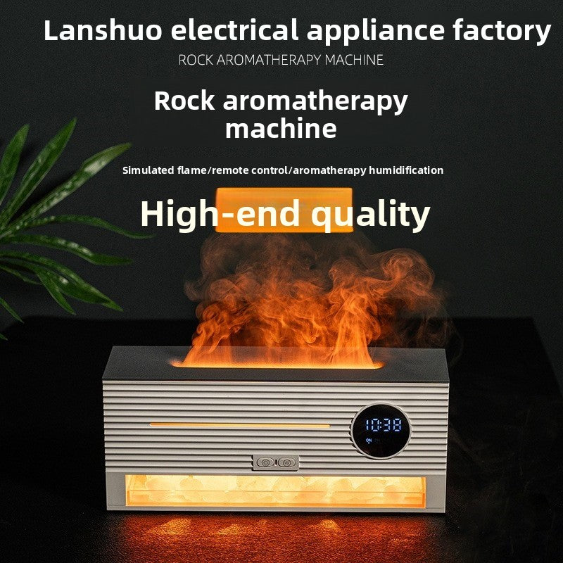 Simulation Flame Rock Aromatherapy Humidifier