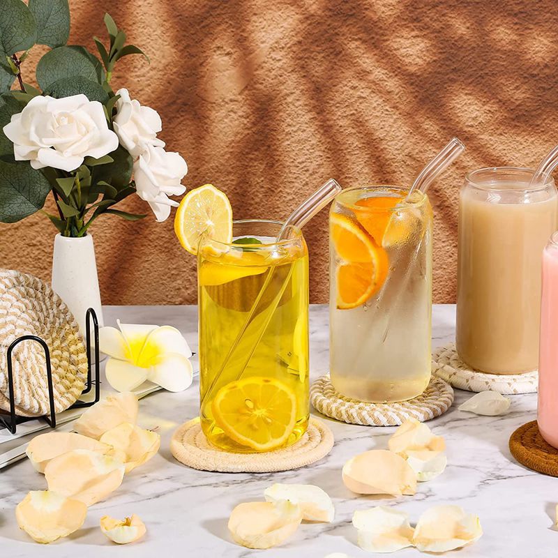 Cotton thread placemat hand woven insulation mat bowl mat cup mat thickened and simple cotton linen table mat - TrendTrove