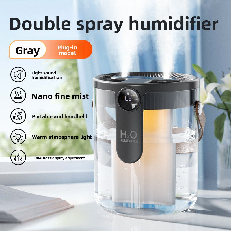 Ultra-Quiet USB Humidifier with Ambient Light for Home/Office