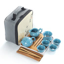 Outdoor Portable Tea Cup, Teapot, Travel Bag, Ceramic Kung Fu Tea Set, Small Set