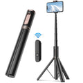 New 150cm Long Selfie Stick Tripod Carbon Fiber Plastic Detachable Remote Control AB202 Max Phone Compatibility Rotatable - TrendTrove