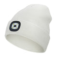Outdoor sports LED button electronic light knitted hat