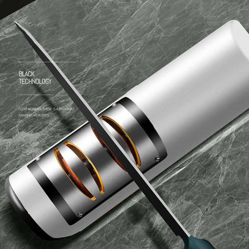 Electric knife sharpener kitchen gadget multi-function artifact knife sharpener household fast small automatic knife sharpener
