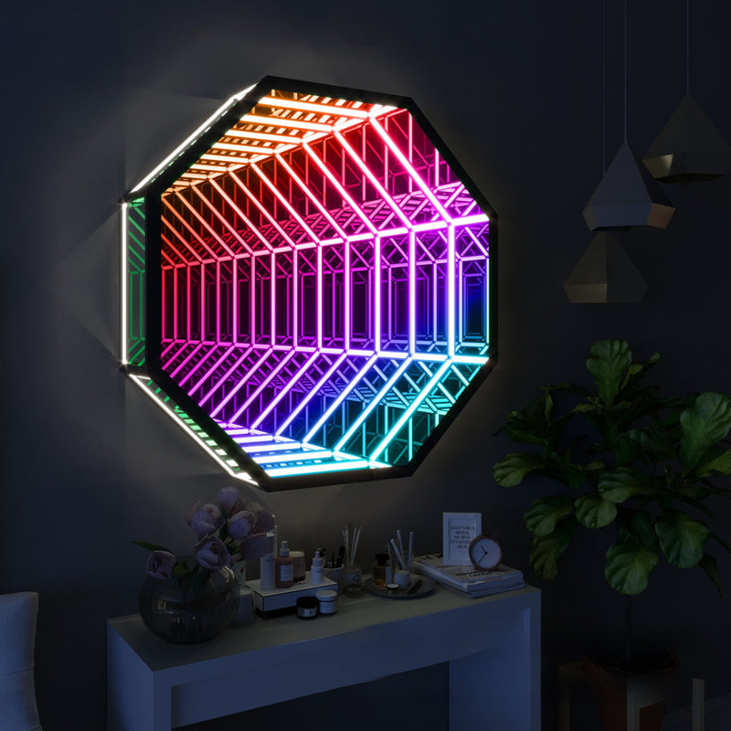 Multi-Layer LED Abyss Mirror Wall Light for Modern Decoration