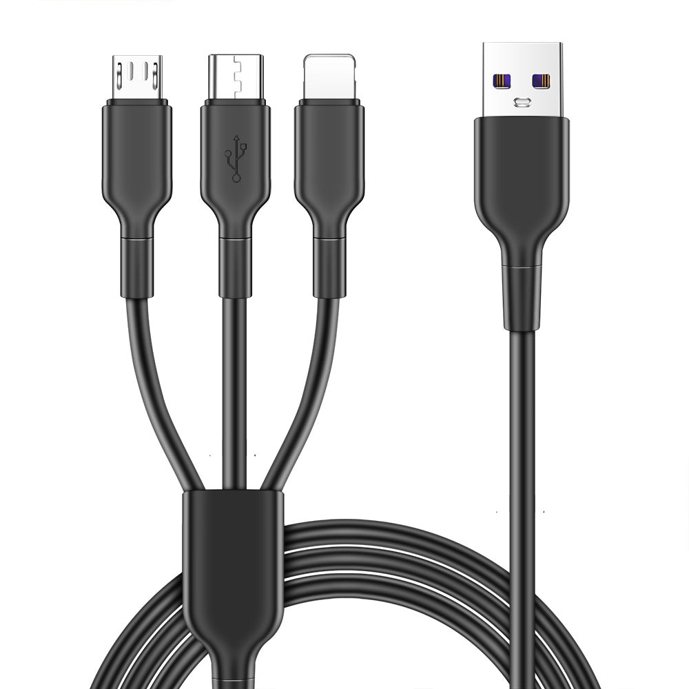 1.2-meter one to three 5A super fast charging data cable suitable for Huawei Honor, Xiaomi vivo Android charging cable - TrendTrove