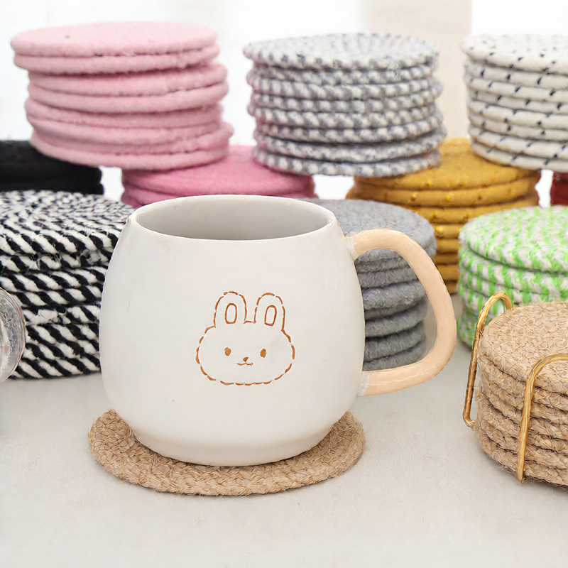 Woven teacup MATS and tea MATS